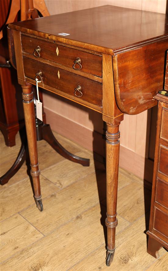 A Regency mahogany work table, W.50cm
